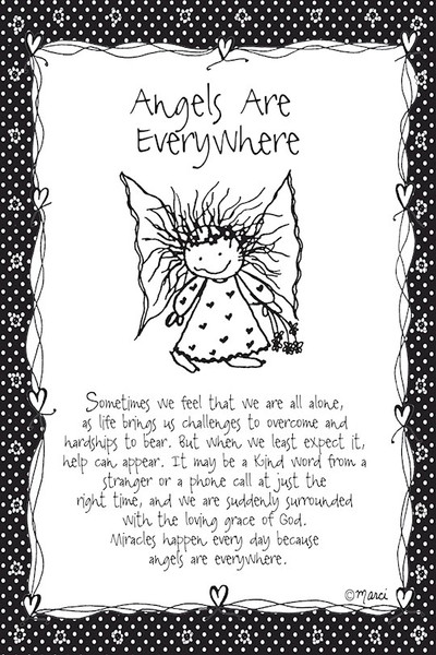 Plaque-Marci Art-Angels Are Everywhere (6" x 9") by Dexsa