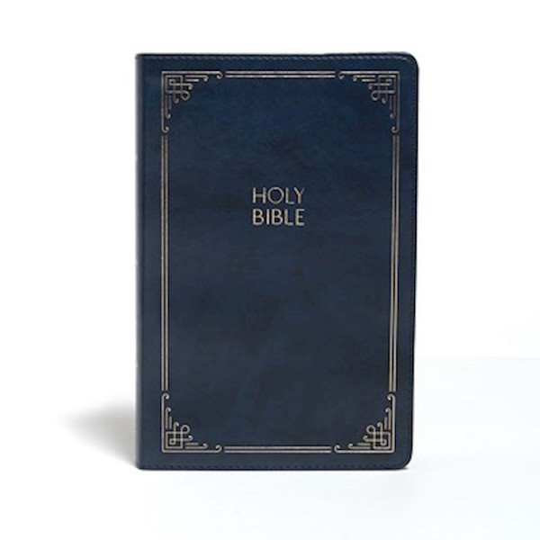 KJV Large Print Personal Size Reference Bible-Navy LeatherTouch by Holman Bible