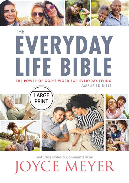 Amplified The Everyday Life Bible Large Print-Hardcover by Meyer Joyce