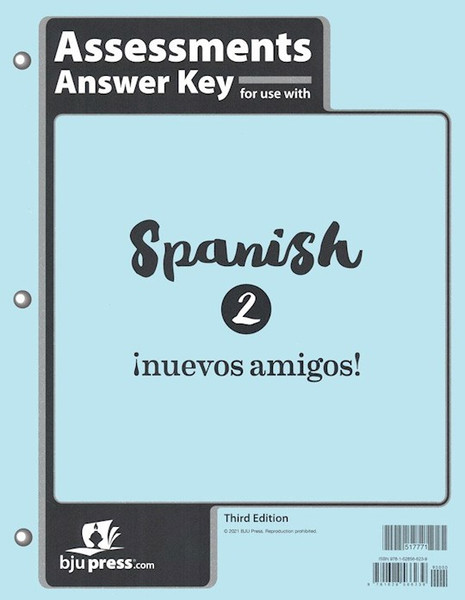 Spanish 2 Assessments Answer Key (3rd Edition) by BJU Press