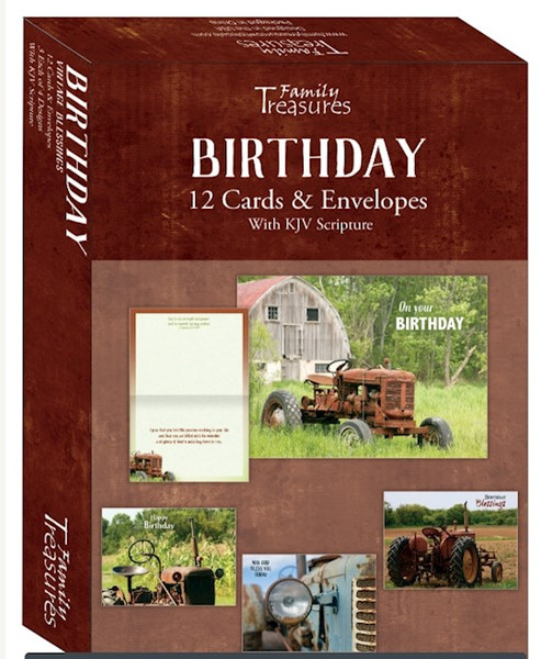 Card-Boxed-Birthday-Vintage Blessings (Box Of 12) by Family Treasures