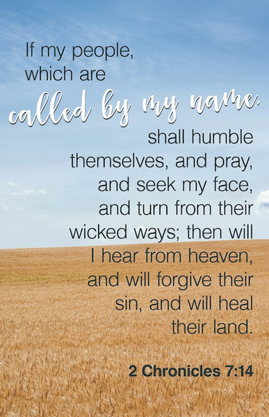 Bulletin-If My People Which Are Called by My Name (2 Chronicles 7:14) (Pack Of 100) by Broadman & Holman
