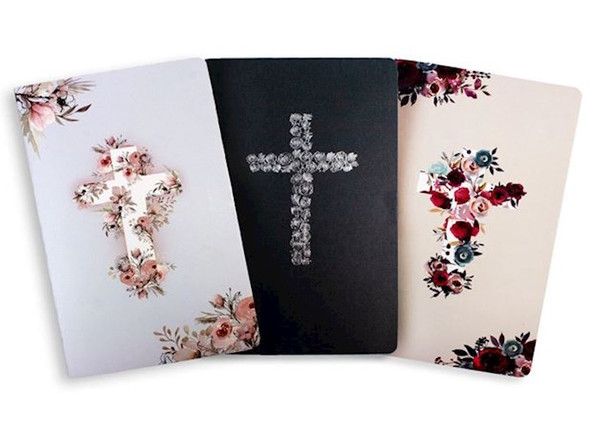 Journal-Floral Cross Design (Pk/3) by Bella Paper