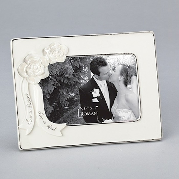 Frame-Wedding-Love Is Patient Love Is Kind/Flower-Horizontal (Holds 5 x 7 Photo) by Wedding