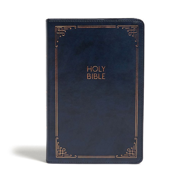CSB Large Print Personal Size Reference Bible-Navy LeatherTouch Indexed by CSB Bibles By Holm