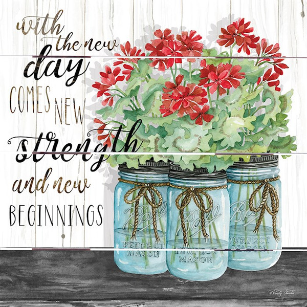 Pallet Art-Blue Jars-New Beginnings (10 X 10) by Beechdale Frames
