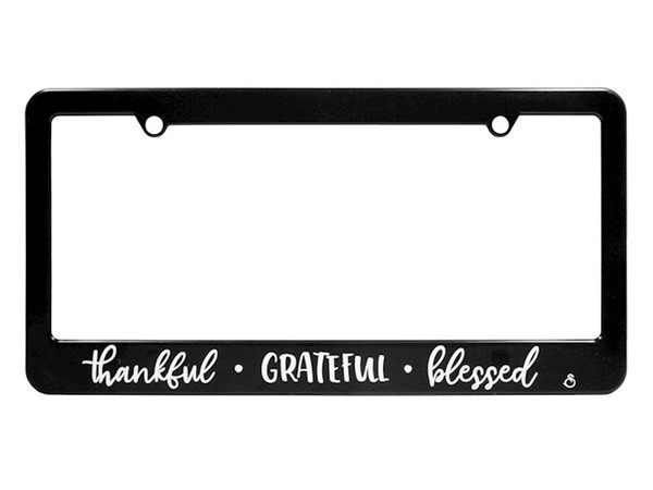 Auto Tag Frame-Thankful Grateful Blessed by Swanson