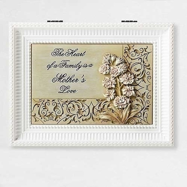 Music Box-Mother's Love-White/Clair De Lune (8" X 6.25" X 2.75") by Mother's Day
