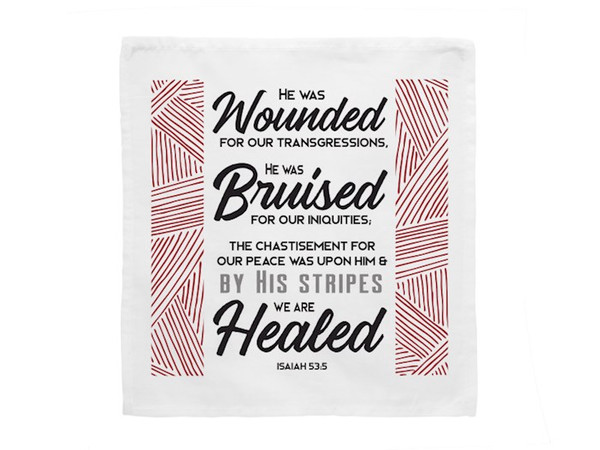 Prayers In My Pocket Cloth-By His Stripes (8 x 8) (Pack Of 6) by Swanson