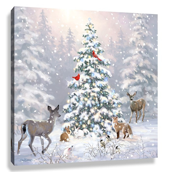 Pizazz Print-Woodland Christmas w/Swarovski Crystals (10" x 10") by Gelsinger Dona