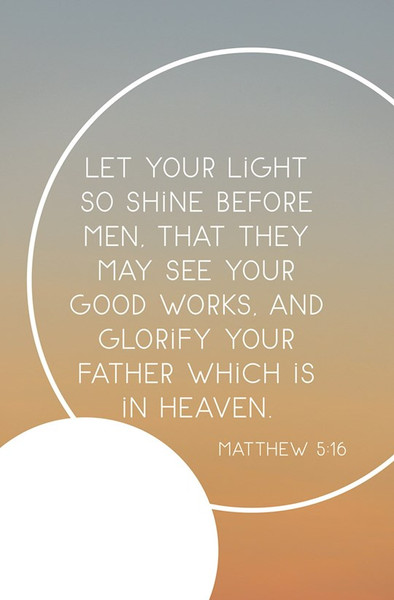 Bulletin-Let Your Light So Shine Before Men (Matthew 5:16) (Pack Of 100) by Broadman & Holman