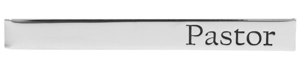 Tie Bar-Pastor-Etched w/Gift Box-Silvertone by Swanson