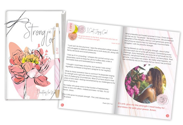 Gift Set-Strong In The Lord-Devotion Book & Pen by Christ For All