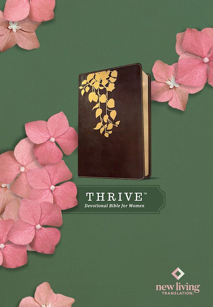 NLT THRIVE Devotional Bible For Women-Cascade Deep Brown LeatherLike by Tyndale House