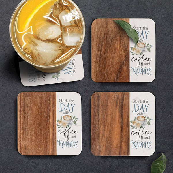 Coaster Set-Start The Day (Pk/4) by P Graham Dunn