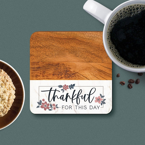 Coaster Set-Thankful For This Day (Pk/4) by P Graham Dunn