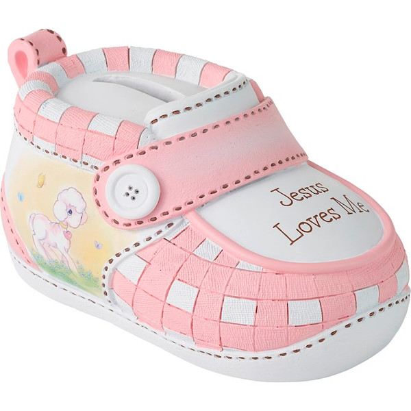 Bank-Jesus Loves Me Bootie-Pink by Precious Moments