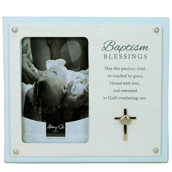 Frame-Baptism Blessings-Blue (Holds 4 x 6 Photo) by Baptism