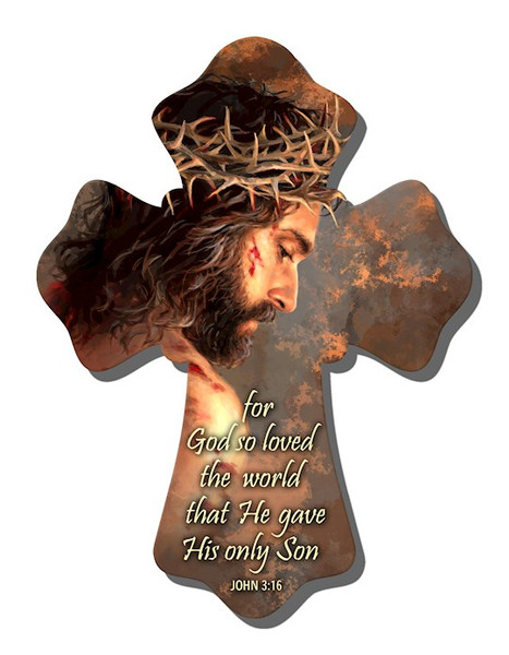 Wall Cross-Crown Of Thorns (6" x 8") by Gelsinger Dona