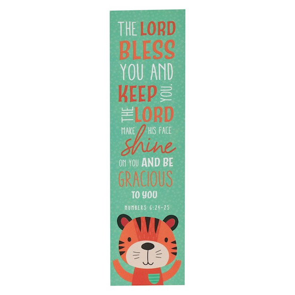 Bookmark-Green Tiger/The Lord Bless You Num. 6:24-25 (Pack Of 10) by Christian Art Gift