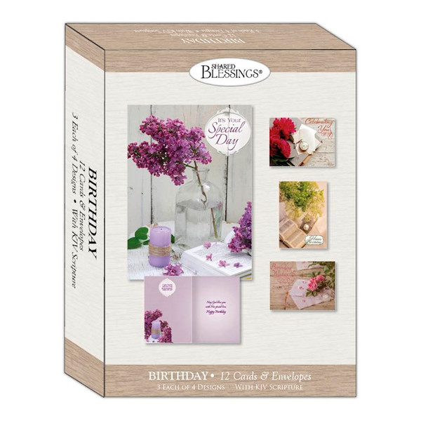 Card-Boxed-Shared Blessings-Birthday-Floral Moments (Box Of 12) by Depositphotos