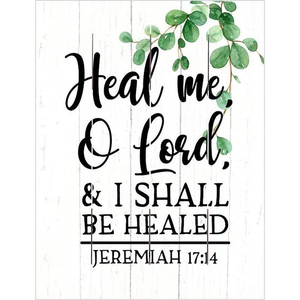 Shelfie Sitter-Heal Me O Lord (4 x 5) by Beechdale Frames