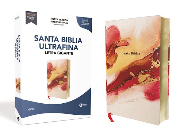 NVI Santa Biblia Ultrafina Letra Gigante Texto Revisado 2022 (Giant Print Bible Revised Text 2022)-Floral Hardcover by Editorial Vida