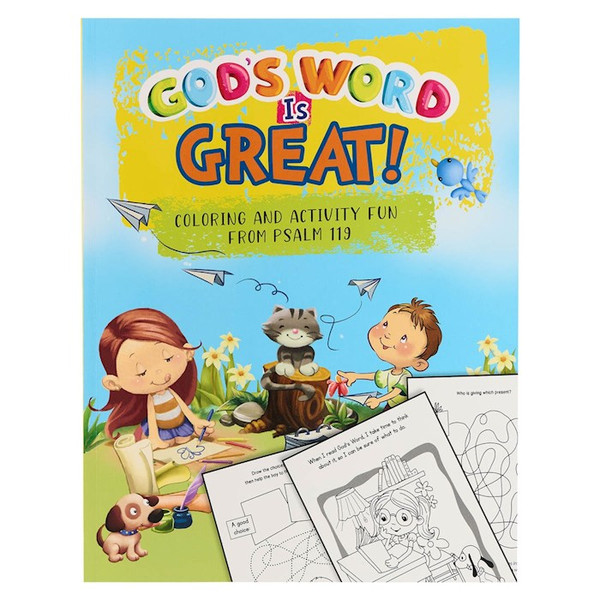 God's Word Is Great Coloring & Activity Book-Psalm 119 by Christian Art Gift