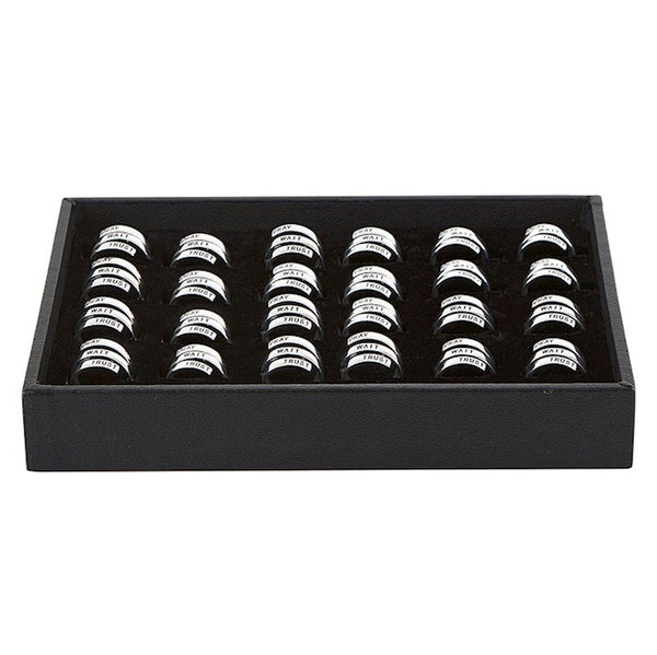 Wrapped Ring Display-Pray Wait Trust (Set Of 36) by Kingdom Jewelry