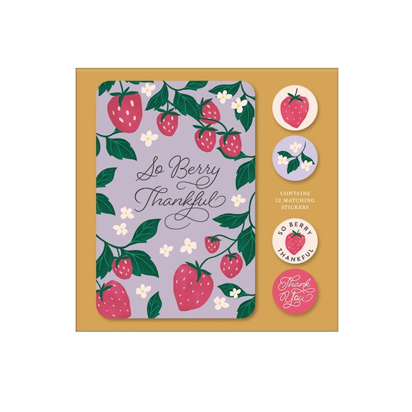 Thanks a Pun Assorted Thank You Note Card Set - 12 by Bella Paper