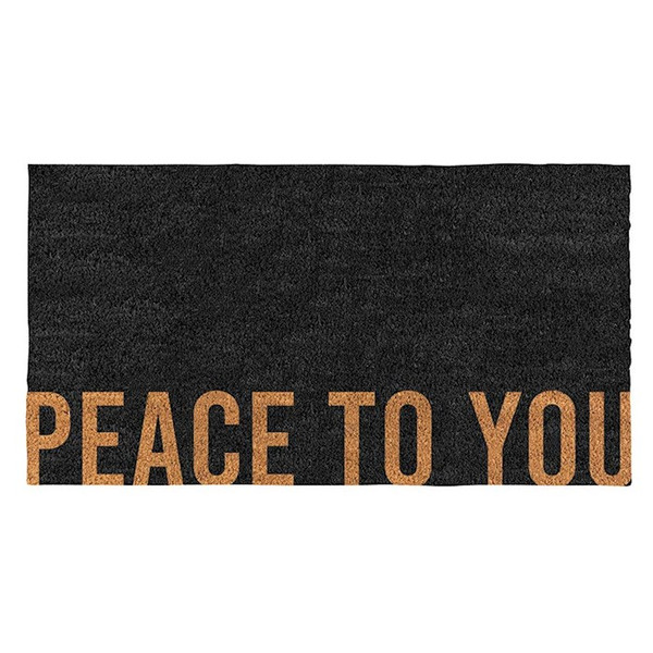 Coir Doormat-Peace To You (30" x 16") by Santa Barbara Desi