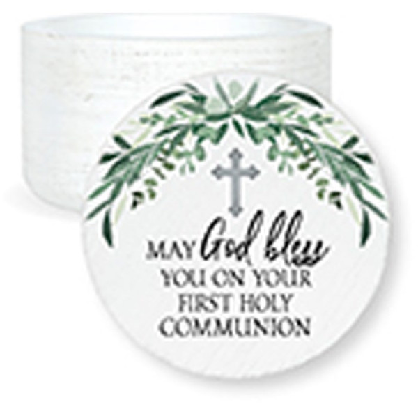 Trinket Box-First Holy Communion (5"D) (Pack Of 2) by Communion