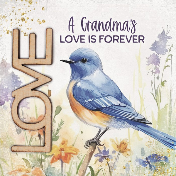 Magnet-Crafted Remindables-Love-A Grandma's (3.5" SQ) by Dexsa