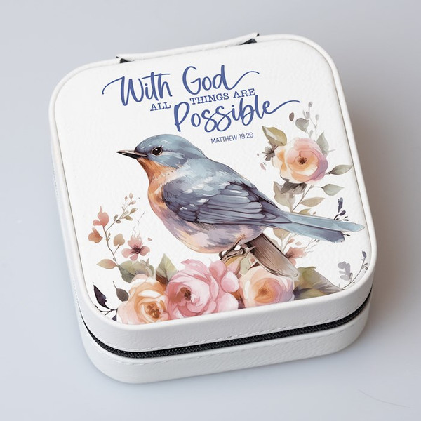 Jewelry Box-Small-With God (Matthew 19:26) by Dexsa