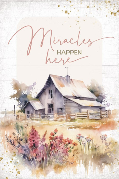 Wall Plaque-Mini Blessings-Miracles Happen (4" x 6") by Dexsa