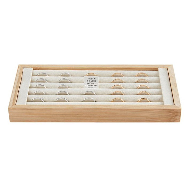 Ring-Trust In The Lord... Filled Display (Sizes 5-9 Adjustable) (2 Asst) (24 Pcs) by Kingdom Jewelry