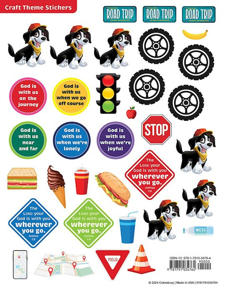 VBS-Road Trip: Craft Theme Stickers (Pack Of 12) (2025) by Cokesbury