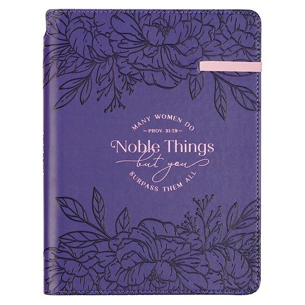 Journal Classic W/Elastic & Pen Holder-Noble Things Prov. 31:29 by Christian Art Gift
