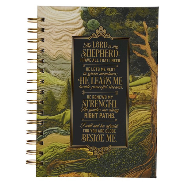 Journal Wirebound-The Lord Is My Shepherd Ps. 23-Tapestry by Christian Art Gift