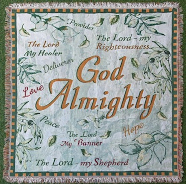 Throw Blanket-God Almighty (50x60) (#32206) by Holy Land Gifts