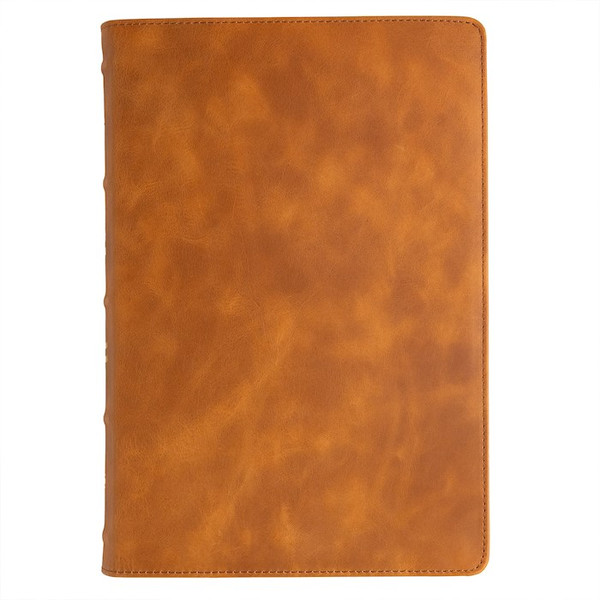 CSB Giant Print Bible (Holman Handcrafted Edition)-Marbled Chestnut Premium Calfskin by CSB Bibles By Holm