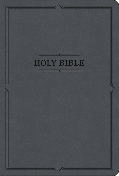 KJV Large Print Thinline Bible (Value Edition)-Charcoal LeatherTouch by Holman Bible