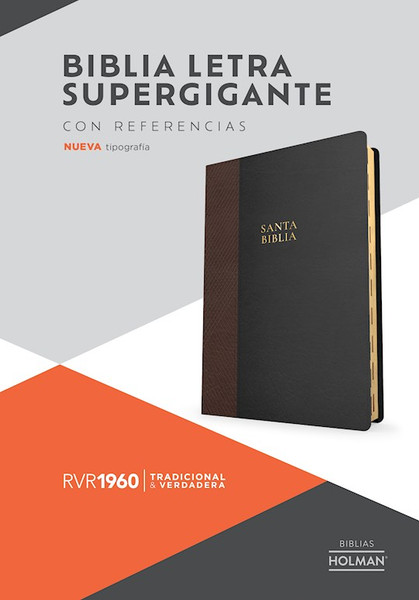 RVR 1960 Biblia Letra S·per Gigante (Super Giant Print Bible)-Black & Brown LeatherTouch Indexed by B&H Espa±ol