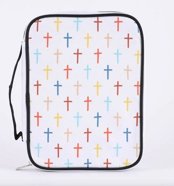Bible Cover-Colorful Crosses-Medium by Swanson
