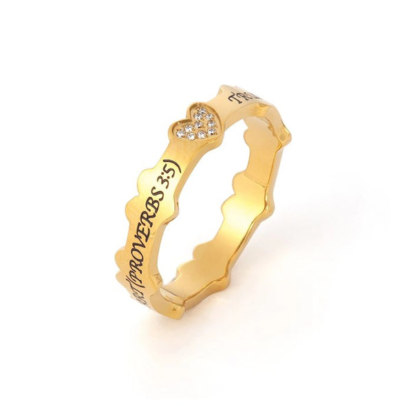 Ring-Heart-Trust (Size 8)-Gold CZ by Spirit & Truth