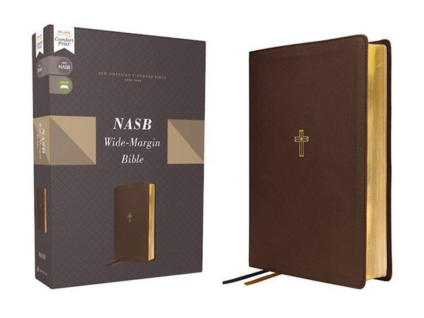 NASB 1995 Wide Margin Bible (Comfort Print)-Brown Leathersoft by Zondervan