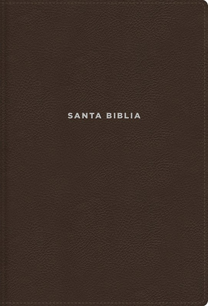 NVI Biblia de Estudio Letra Grande Texto Revisado 2022 (Study Bible/Large Print Revised Text 2022)-Brown Leathersoft by Editorial Vida