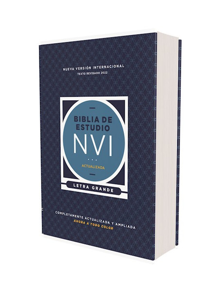 NVI Biblia de Estudio Letra Grande Texto Revisado 2022 (Study Bible/Large Print Revised Text 2022)-Hardcover by Editorial Vida