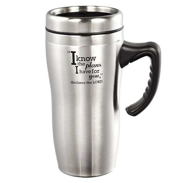 Travel Mug-I Know The Plans w/Handle (Stainless) by Christian Art Gift