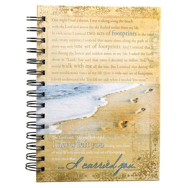 Journal-Wirebound-Footprints/I Carried You-Large by Christian Art Gift
